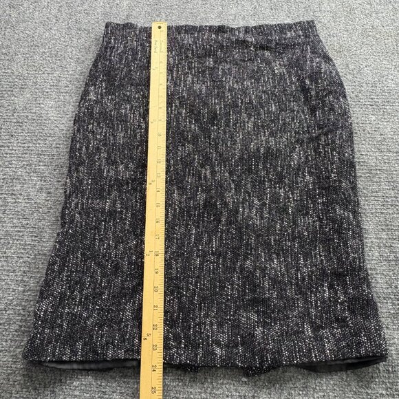 Talbots Skirt Womens 12‎ Black & White Tweed Pencil Academia professional career - Picture 6 of 12